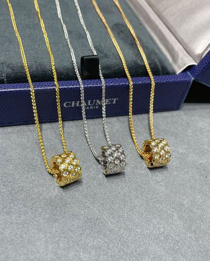 [KELA]BEE LOVE DIAMOND PAVED 3 ROW NECKLACE