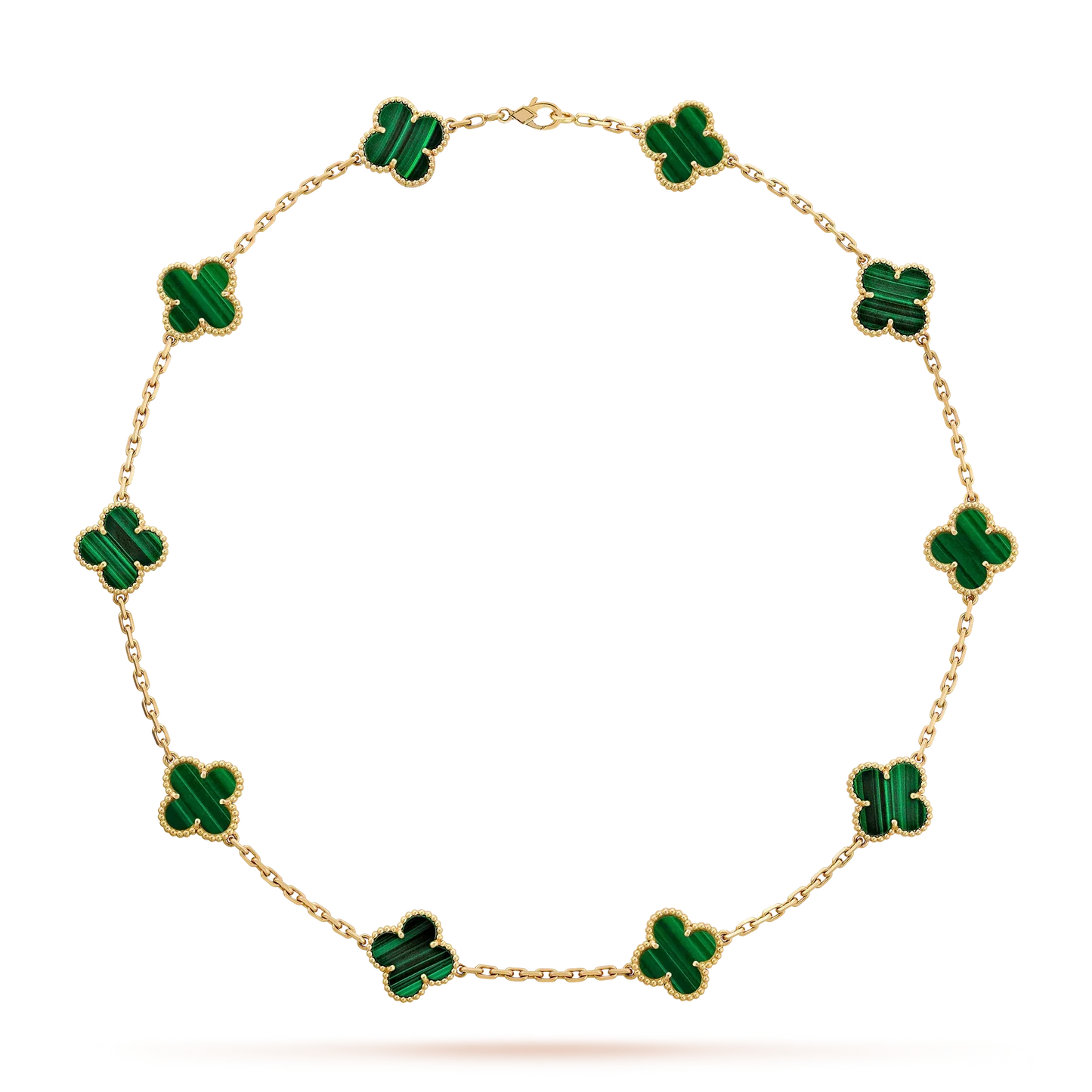 [KELA]CLASSIC LUCKY 10-MOTIF CLOVER NECKLACE GOLD COLLECTION