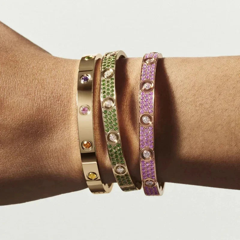 [KELA]CLASSIC 6.1MM LOVE BRACELET 10-DIAMOND MULTICOLOR