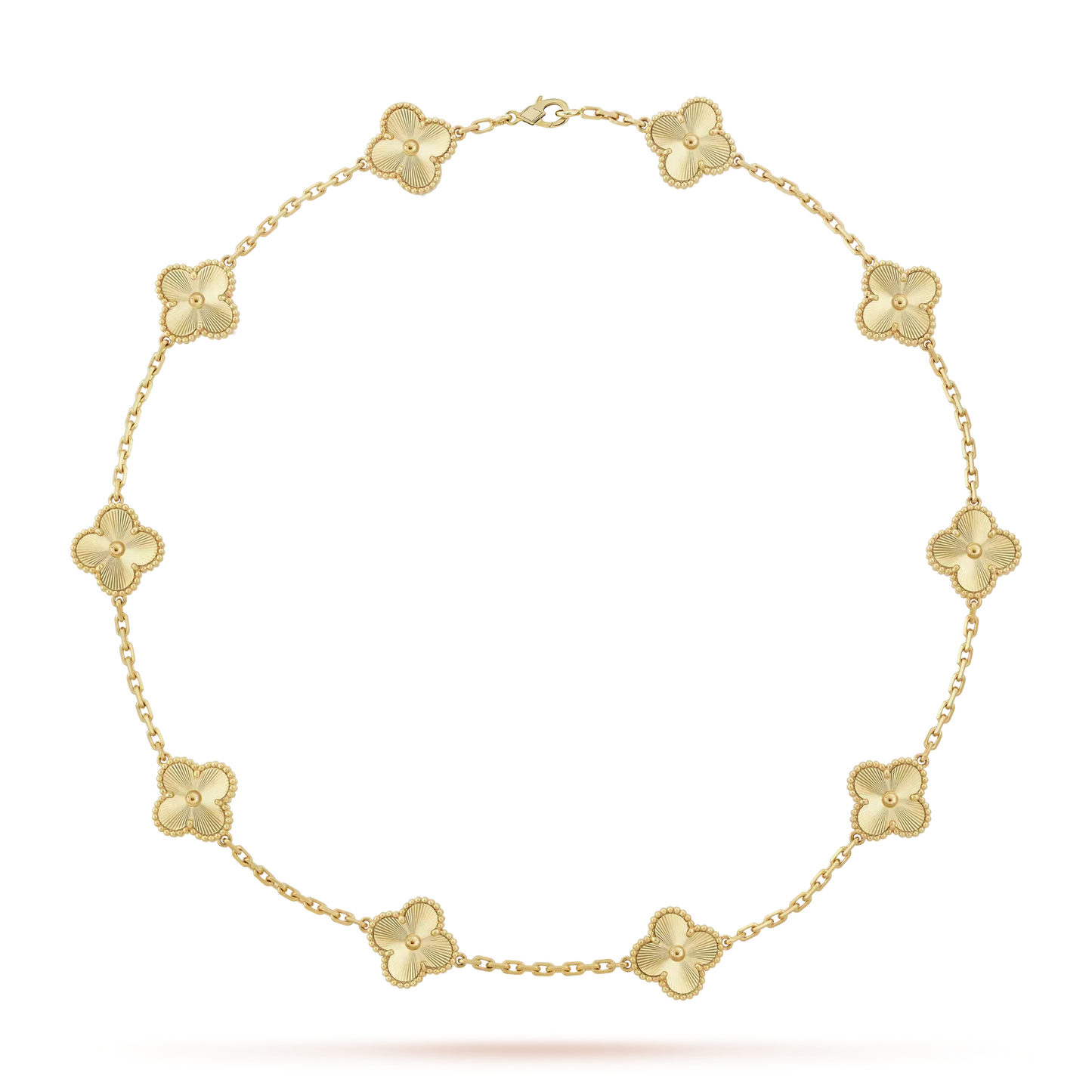 [KELA]CLASSIC LUCKY 10-MOTIF CLOVER NECKLACE GOLD COLLECTION