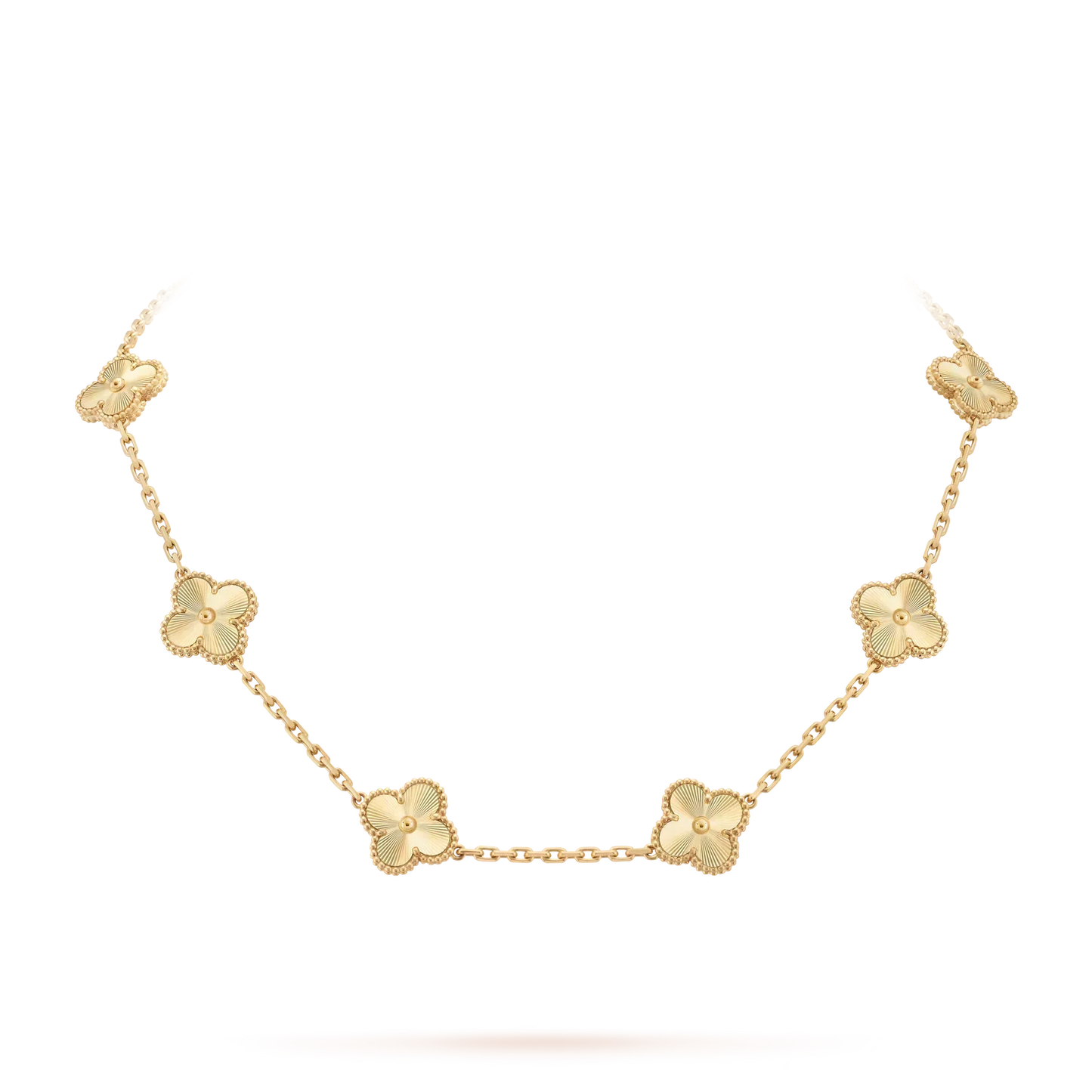 [KELA]CLASSIC LUCKY 10-MOTIF CLOVER NECKLACE GOLD COLLECTION