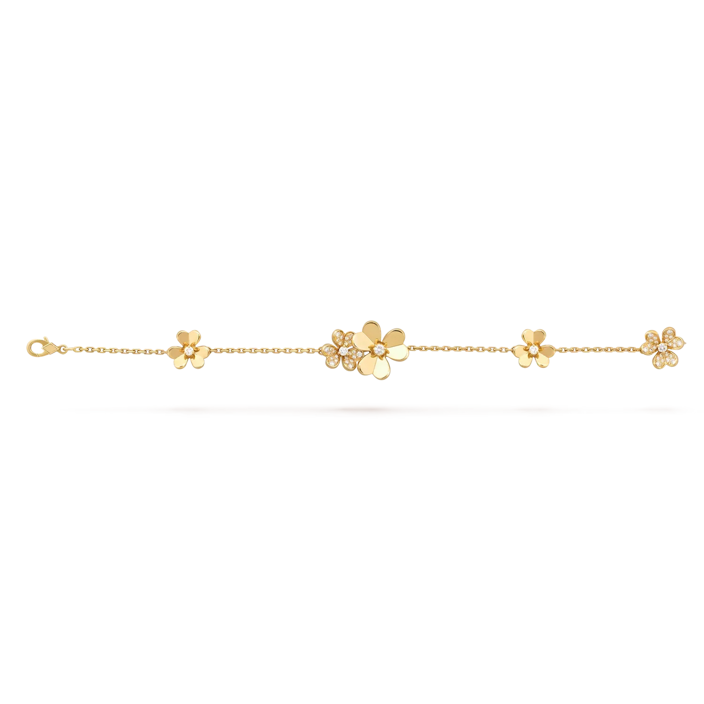 [KELA]LUMINOUS BLOSSOM 5-MOTIF CHARM BRACELET