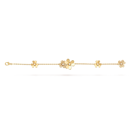 [KELA]LUMINOUS BLOSSOM 5-MOTIF CHARM BRACELET