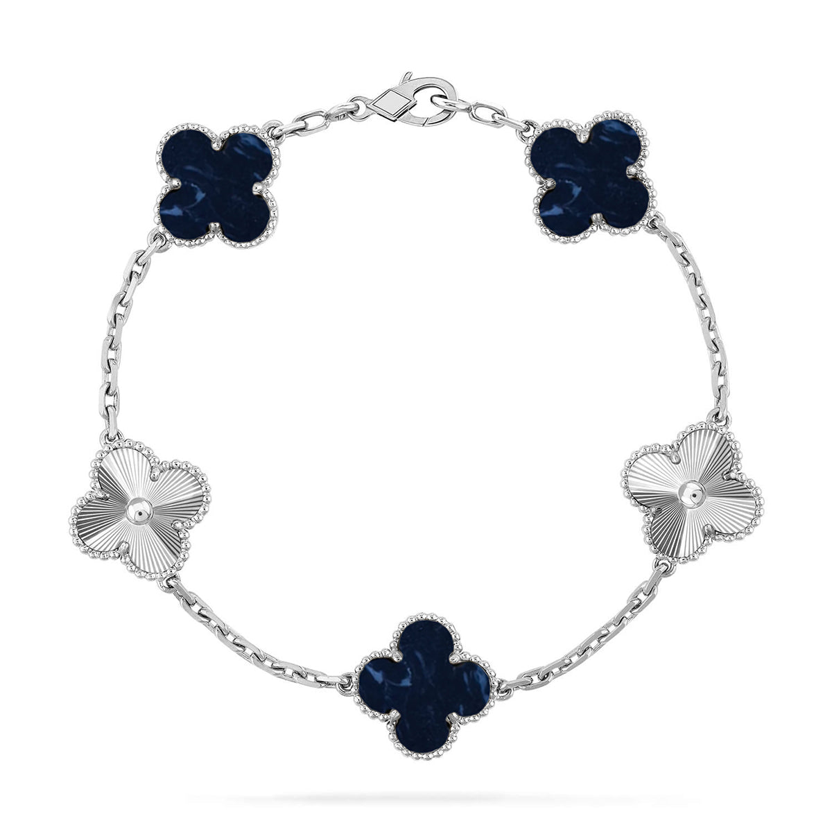 [KELA]LUCKY CLOVER 5-MOTIF BRACELET - PIETERSITE COLLECTION