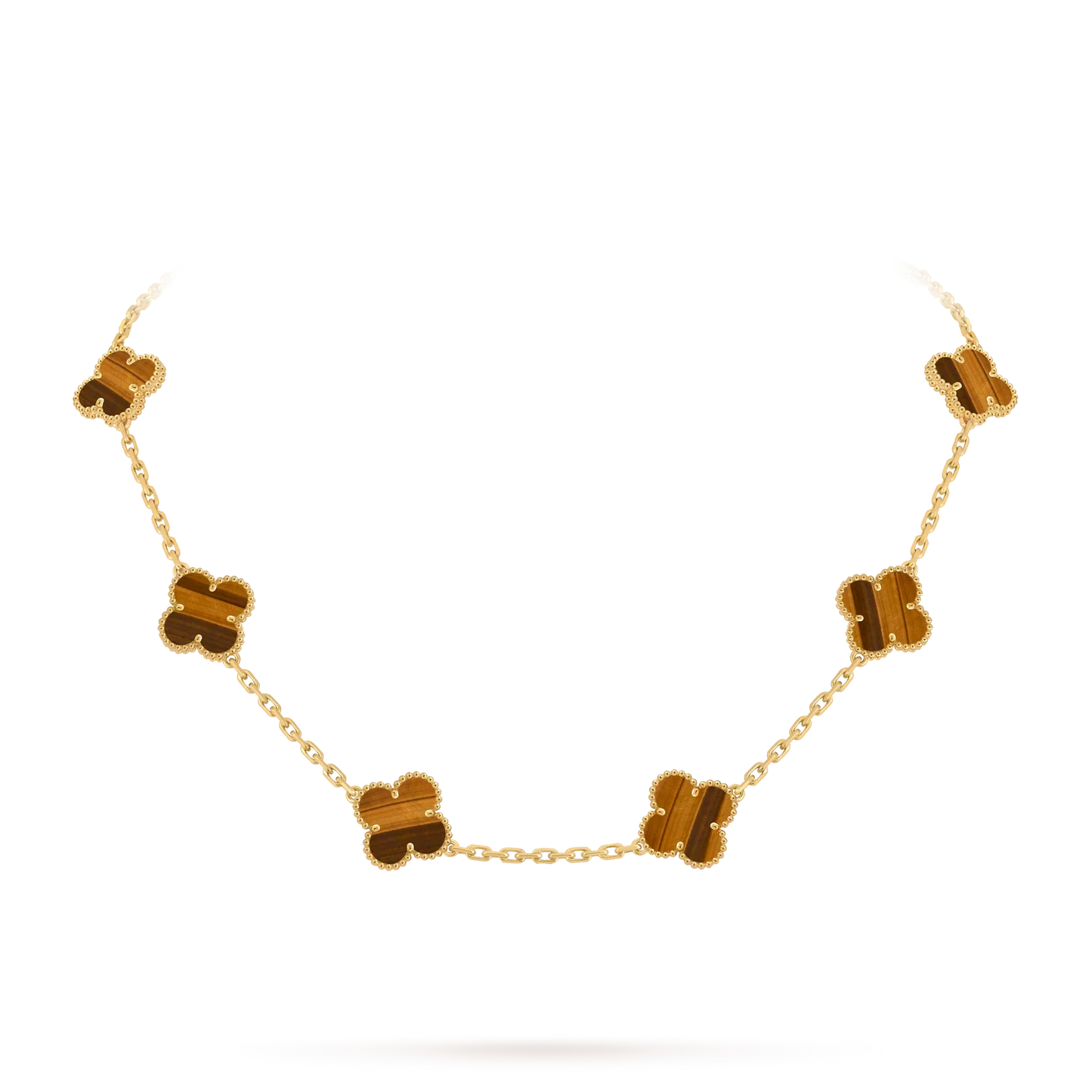 [KELA]CLASSIC LUCKY 10-MOTIF CLOVER NECKLACE GOLD COLLECTION