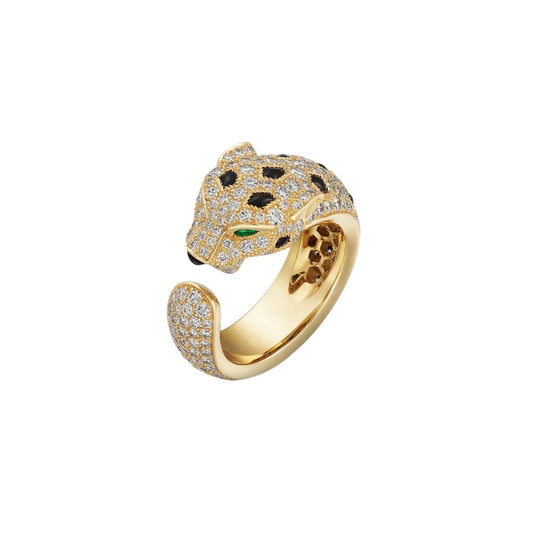 [KELA]PANTHÈRE DE DIAMOND HALF-PAVÉ MEDIUM RING