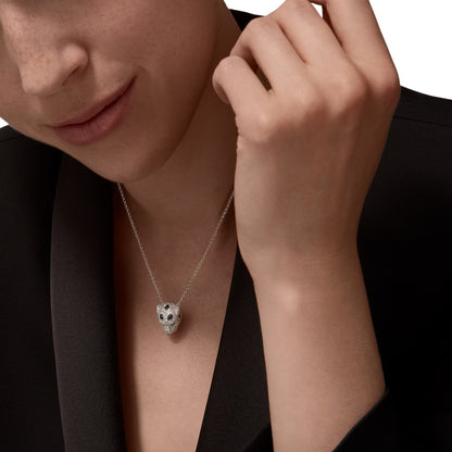 [KELA]LEOPARD HEAD FULL PAVÉ DIAMOND PENDANT NECKLACE