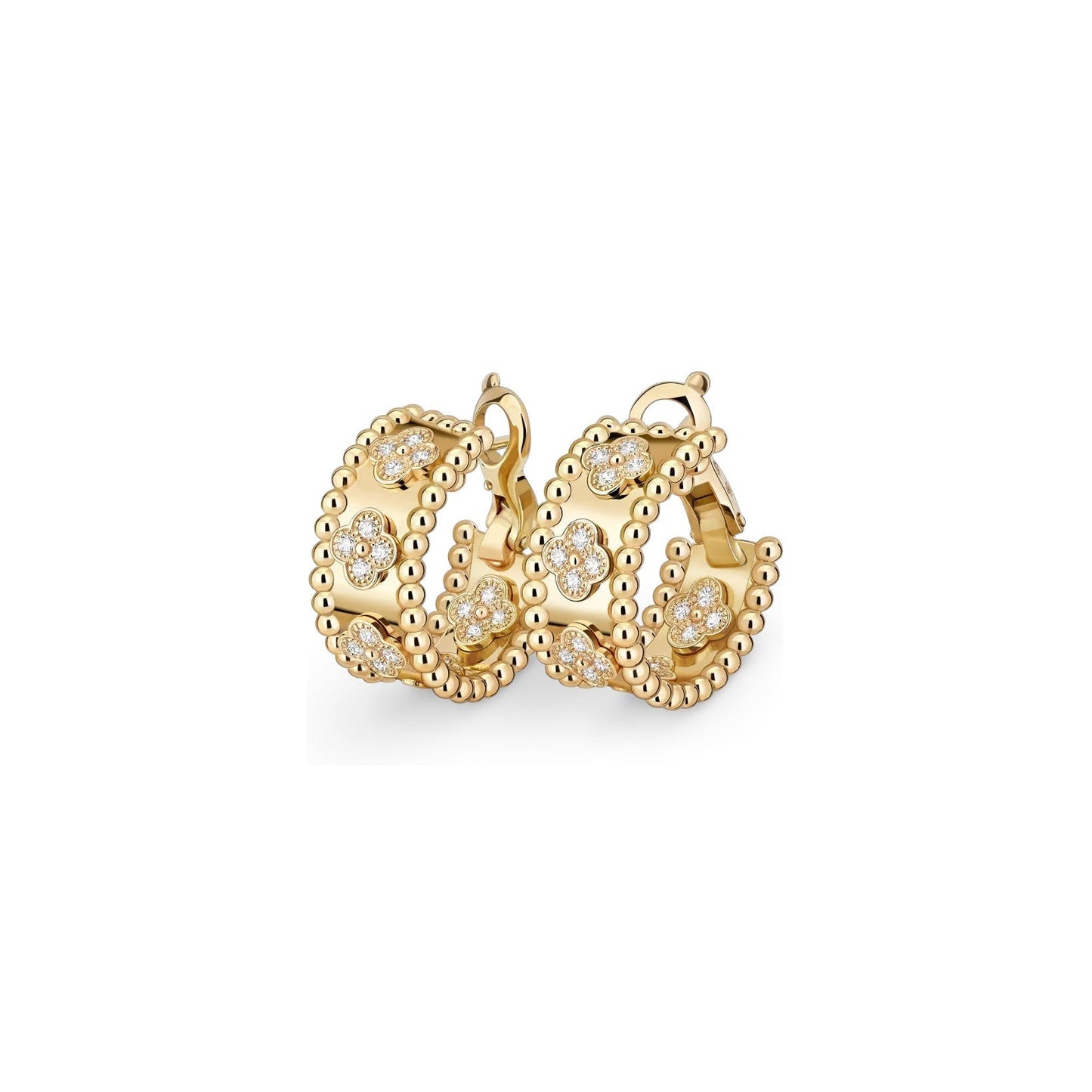 [KELA]KALEIDOSCOPE CLOVER HOOP EARRINGS
