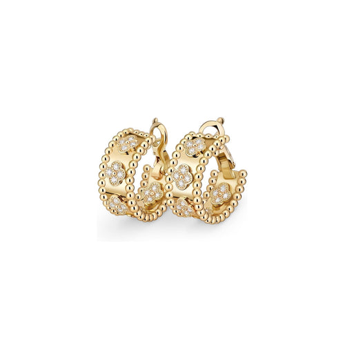 [KELA]KALEIDOSCOPE CLOVER HOOP EARRINGS