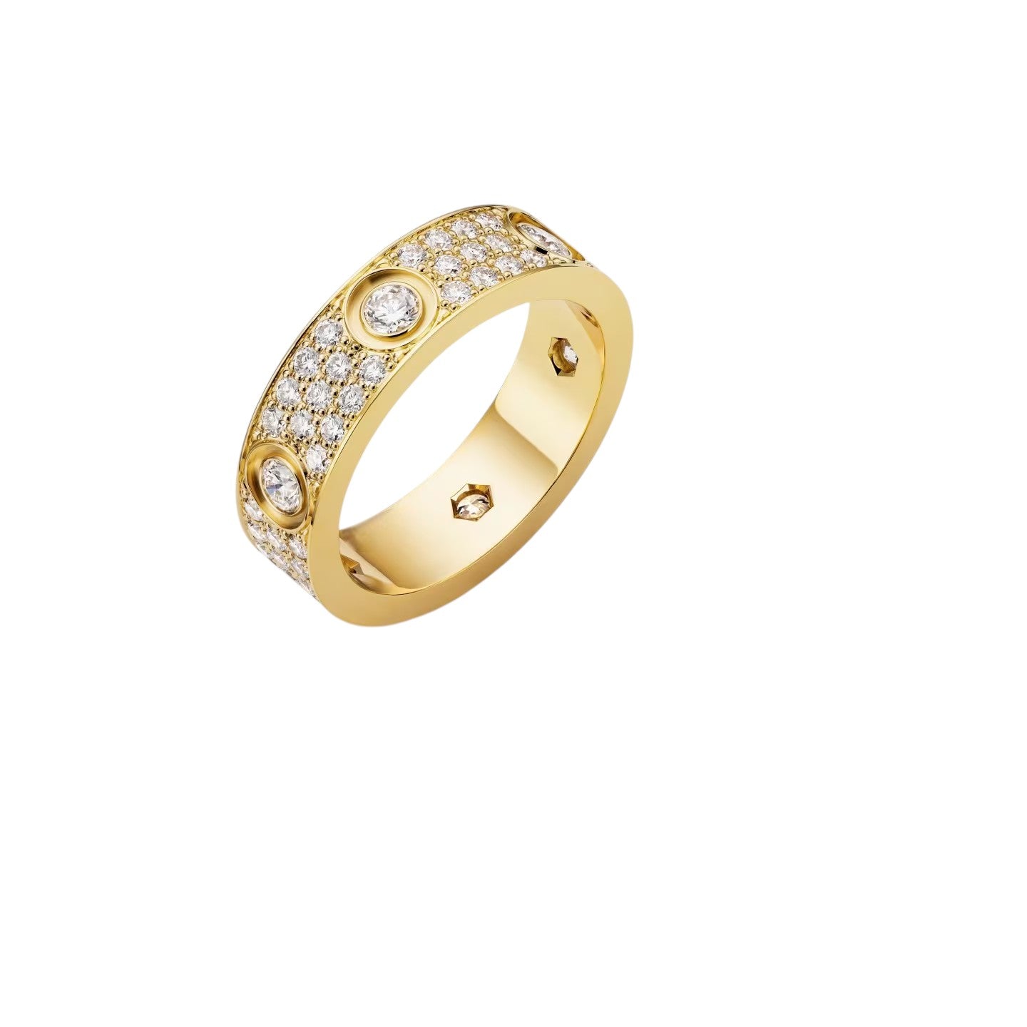 [KELA]LOVE 5.5MM FULL-PAVÉ 6-DIAMOND RING