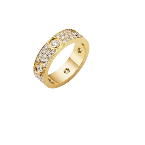 [KELA]LOVE 5.5MM FULL-PAVÉ 6-DIAMOND RING