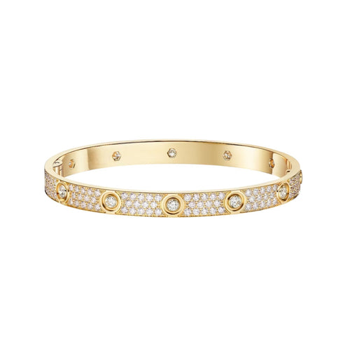 [KELA]CLASSIC 6.1MM LOVE BANGLE - 10-DIAMOND FULL PAVÉ