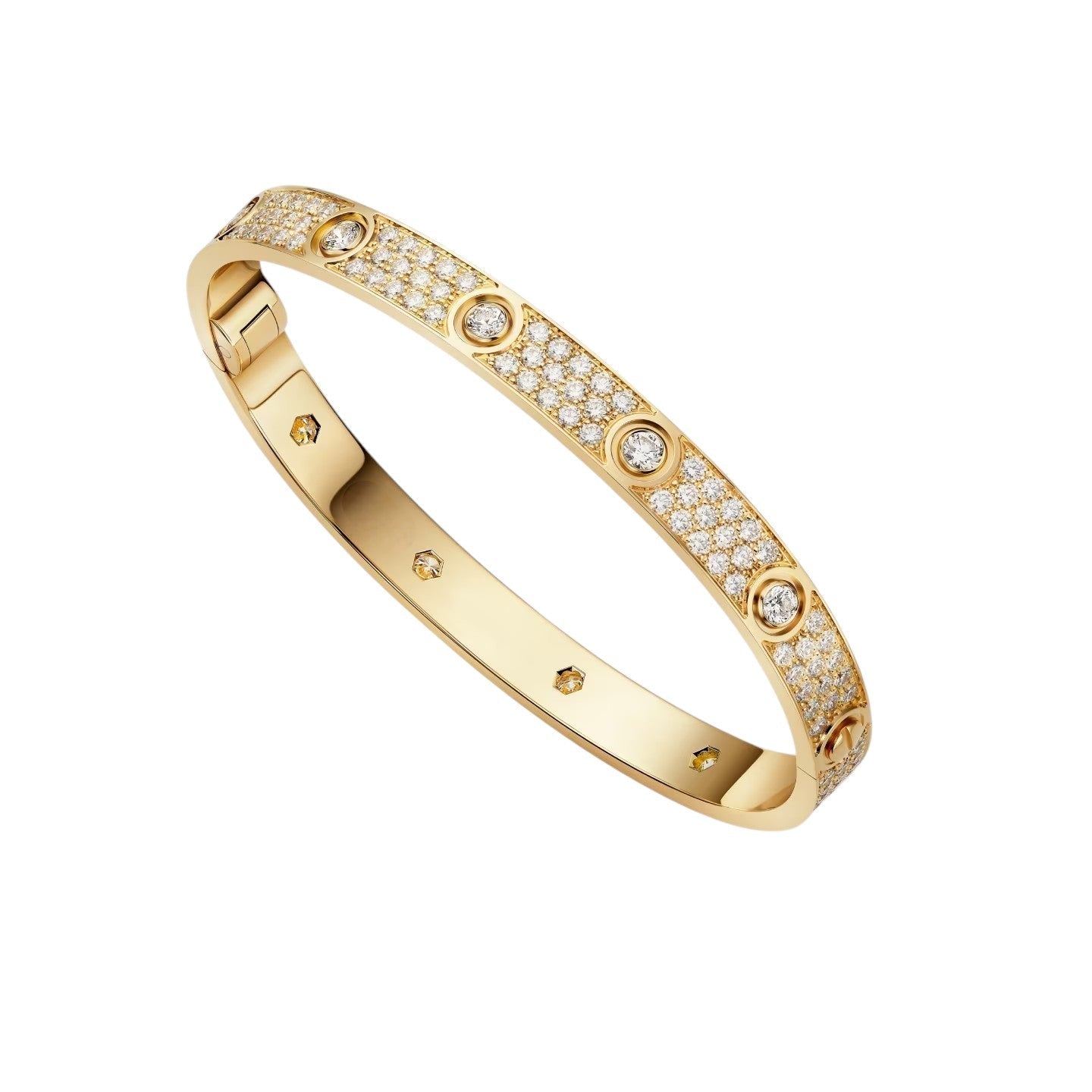 [KELA]CLASSIC 6.1MM LOVE BANGLE - 10-DIAMOND FULL PAVÉ