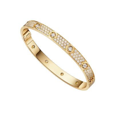[KELA]CLASSIC 6.1MM LOVE BANGLE - 10-DIAMOND FULL PAVÉ