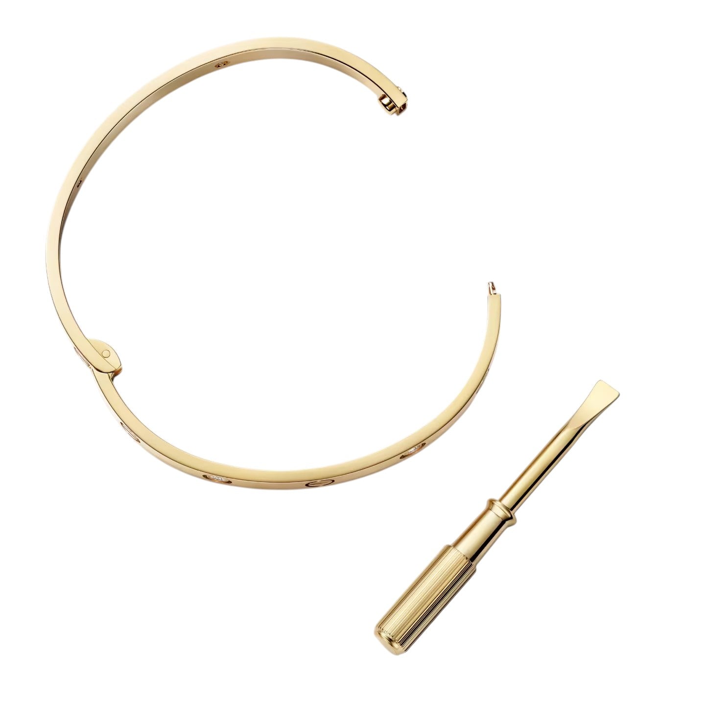 [KELA]CLASSIC 6.1MM LOVE SINGLE-SCREW CLOSURE BANGLE - 4-DIAMOND