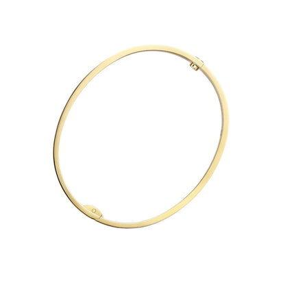 [KELA]CLASSIC 6.1MM LOVE SINGLE-SCREW CLOSURE BANGLE - 4-DIAMOND