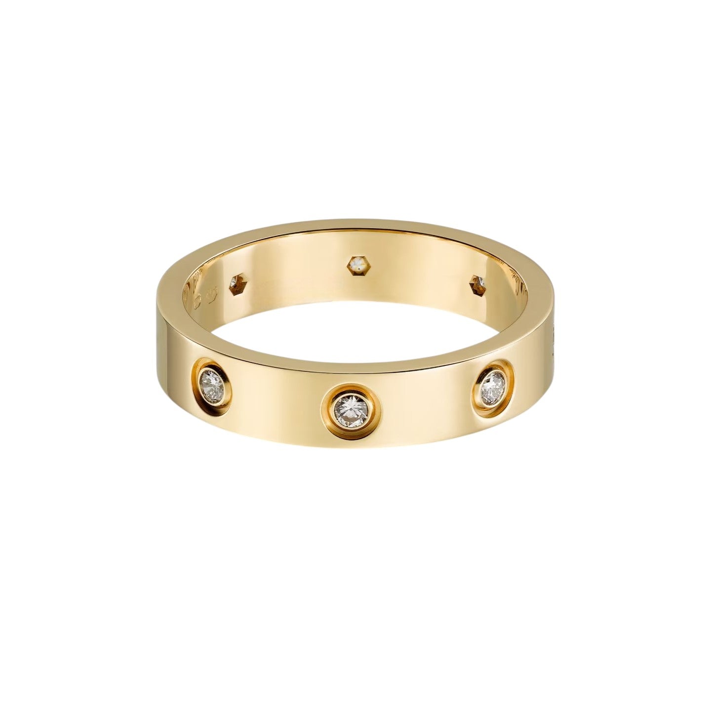 [KELA]LOVE 4MM 8 DIAMONDS RING
