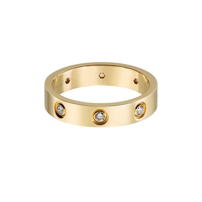 [KELA]LOVE 4MM 8 DIAMONDS RING