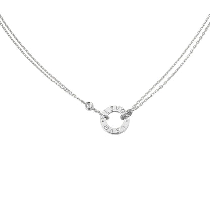 [KELA]LOVE CIRCULAR PENDANT 2-DIAMOND NECKLACE