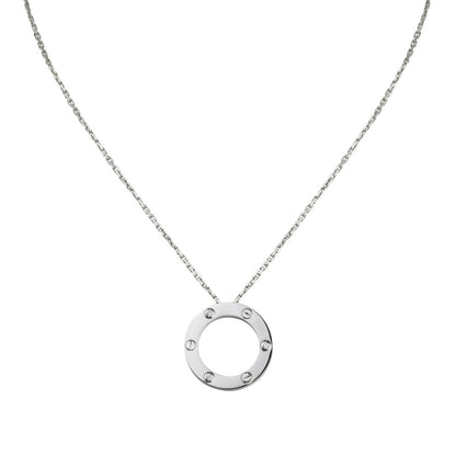 [KELA]LOVE LARGE CIRCULAR PENDANT 3-DIAMOND NECKLACE