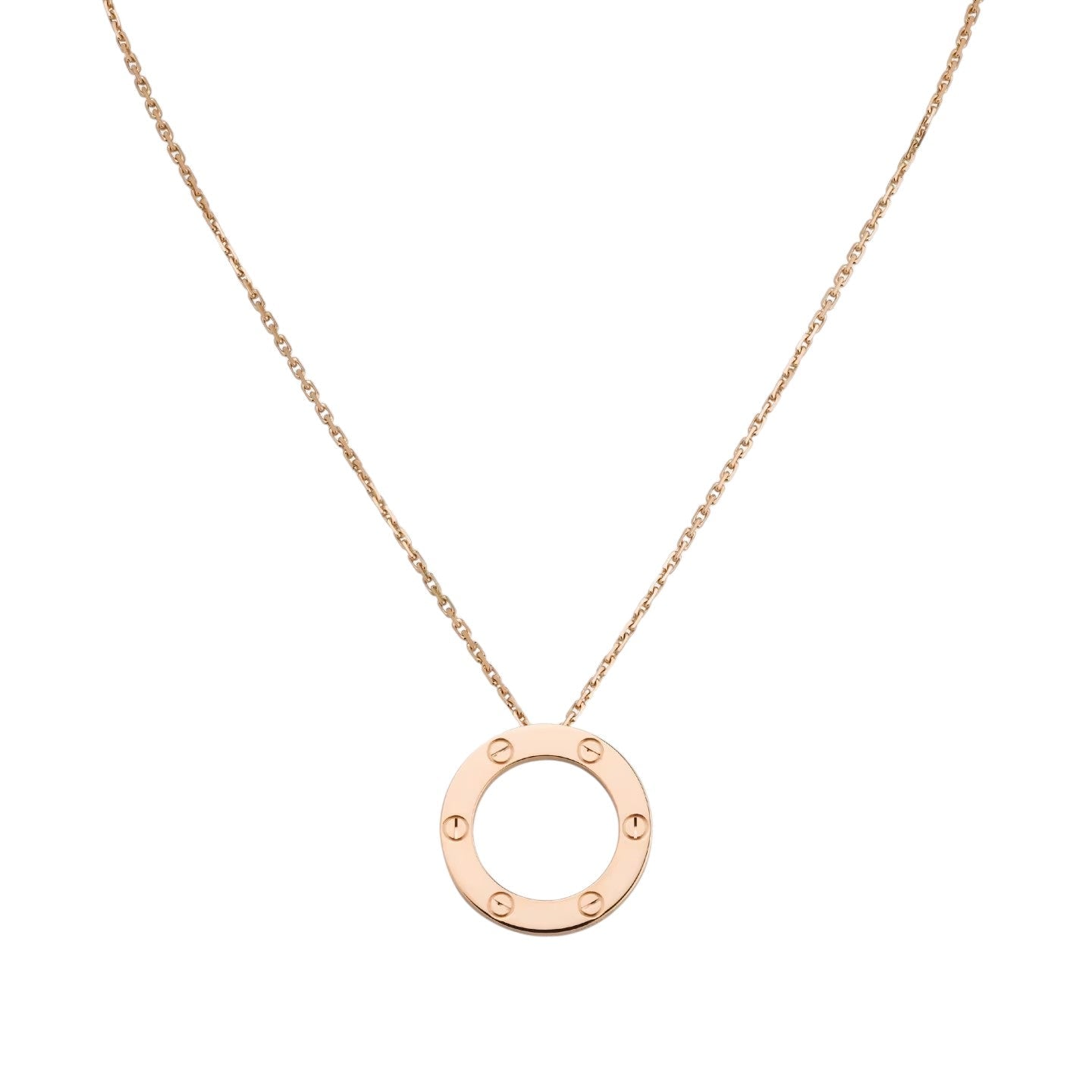 [KELA]LOVE LARGE CIRCULAR PENDANT NECKLACE