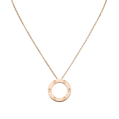 [KELA]LOVE LARGE CIRCULAR PENDANT NECKLACE