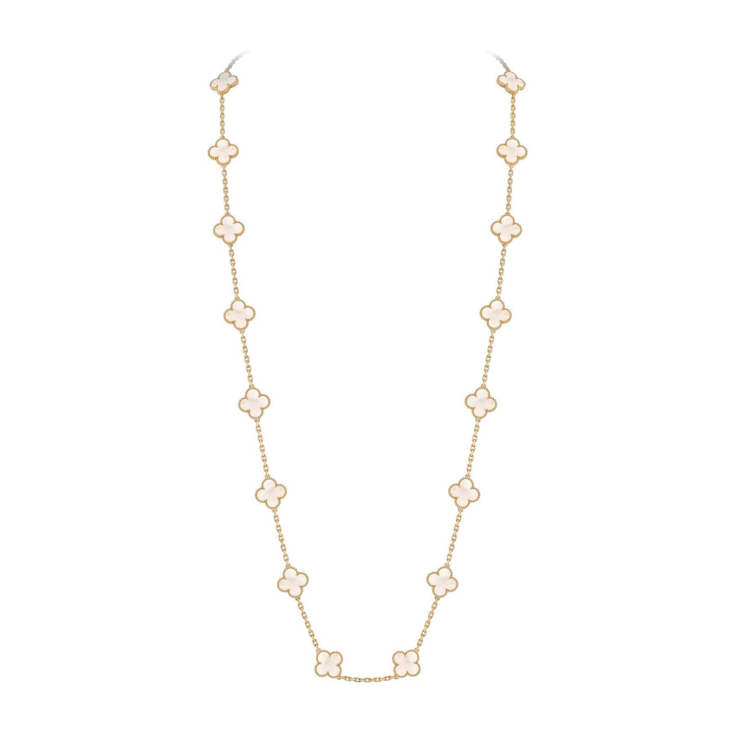 [KELA]CLASSIC 20-MOTIF LUCKY CLOVER LONG NECKLACE GOLD COLLECTION