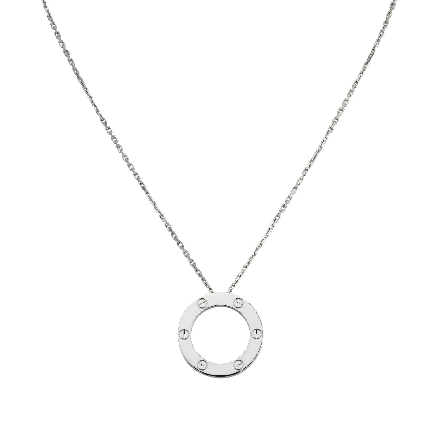 [KELA]LOVE LARGE CIRCULAR PENDANT NECKLACE