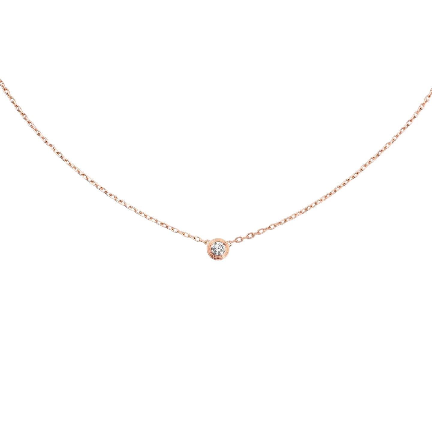 [KELA]LOVE SCREW PENDANT SINGLE DIAMOND NECKLACE
