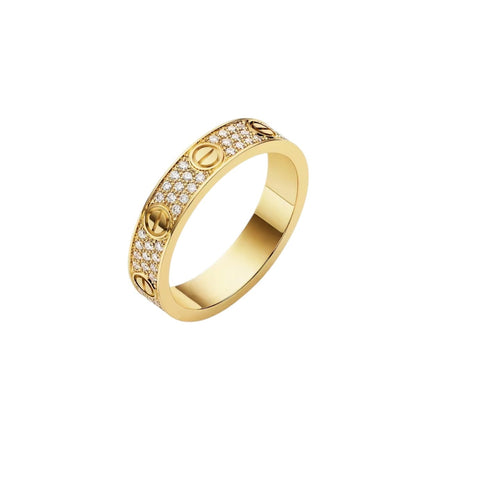 [KELA]LOVE 4MM PAVÉ DIAMOND RING