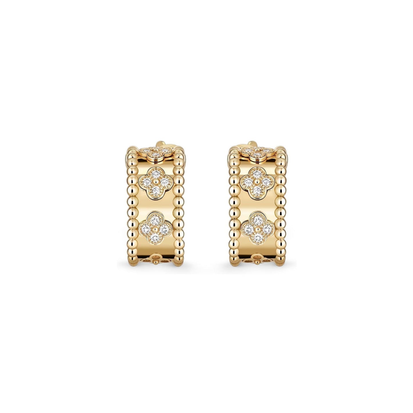 [KELA]KALEIDOSCOPE CLOVER HOOP EARRINGS
