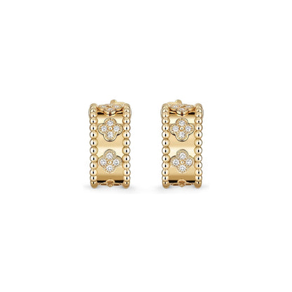 [KELA]KALEIDOSCOPE CLOVER HOOP EARRINGS