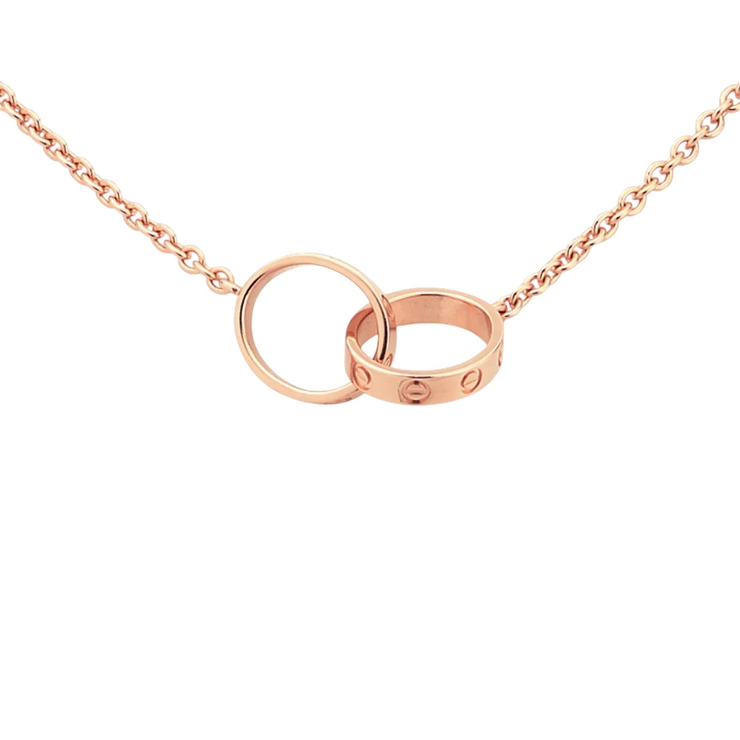 [KELA]LOVE DOUBLE-RING PENDANT NECKLACE
