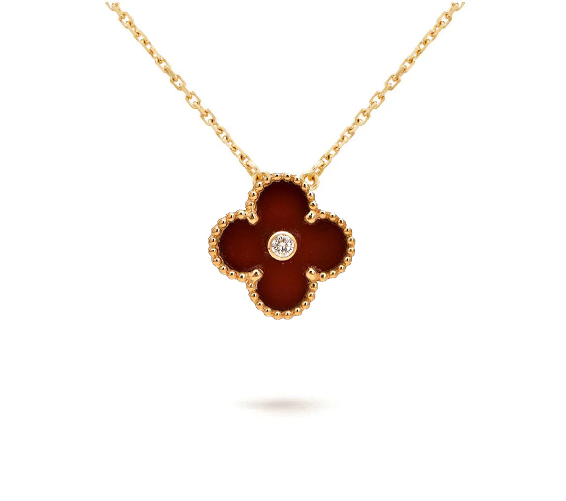 [KELA]LIMITED EDITION CHRISTMAS CLOVER FLOWER NECKLACE - 15MM ANNUAL COLLECTIBLE PENDANT