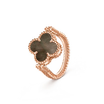 [KELA]LUCKY CLOVER ROSE GOLD REVERSIBLE RING
