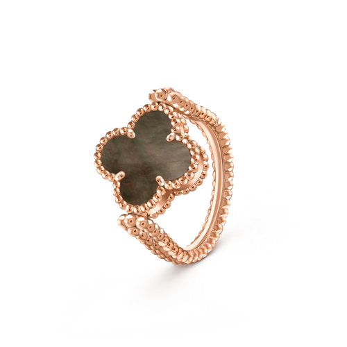 [KELA]LUCKY CLOVER ROSE GOLD REVERSIBLE RING