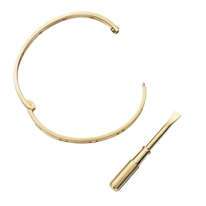 [KELA]CLASSIC 6.1MM LOVE SINGLE-SCREW CLOSURE BANGLE - 10-DIAMOND