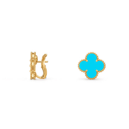 [KELA]15MM CLOVER FLOWER STUD EARRINGS GOLD COLLECTION