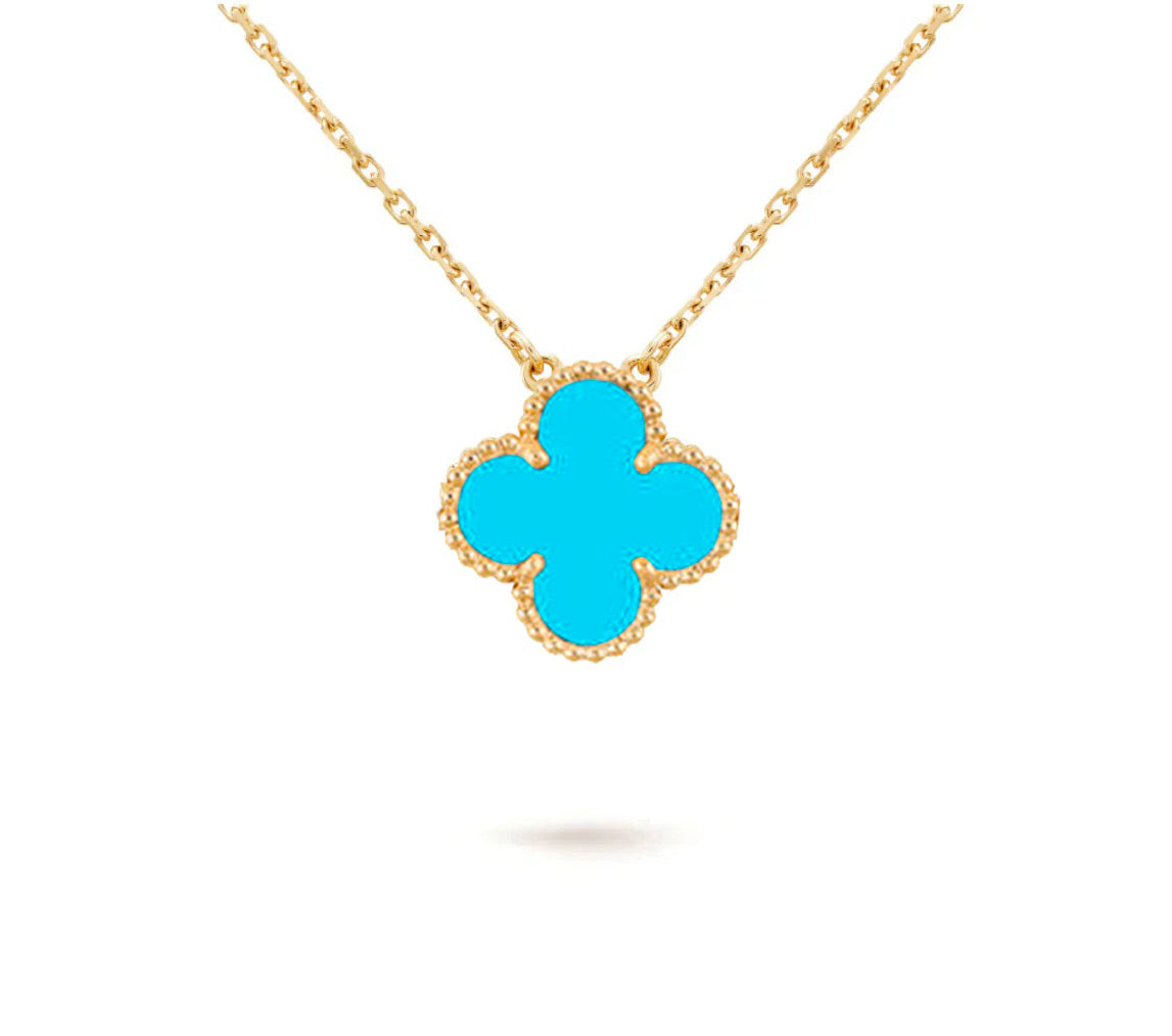 [KELA]15MM CLOVER FLOWER PENDANT NECKLACE COLLECTION