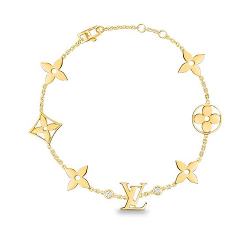 [KELA]STAR AND SUN 7 MOTIFS GOLD BRACELET