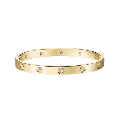 [KELA]CLASSIC 6.1MM LOVE SINGLE-SCREW CLOSURE BANGLE - 10-DIAMOND