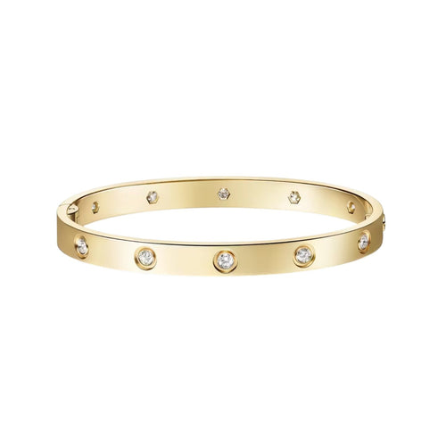 [KELA]CLASSIC 6.1MM LOVE SINGLE-SCREW CLOSURE BANGLE - 10-DIAMOND