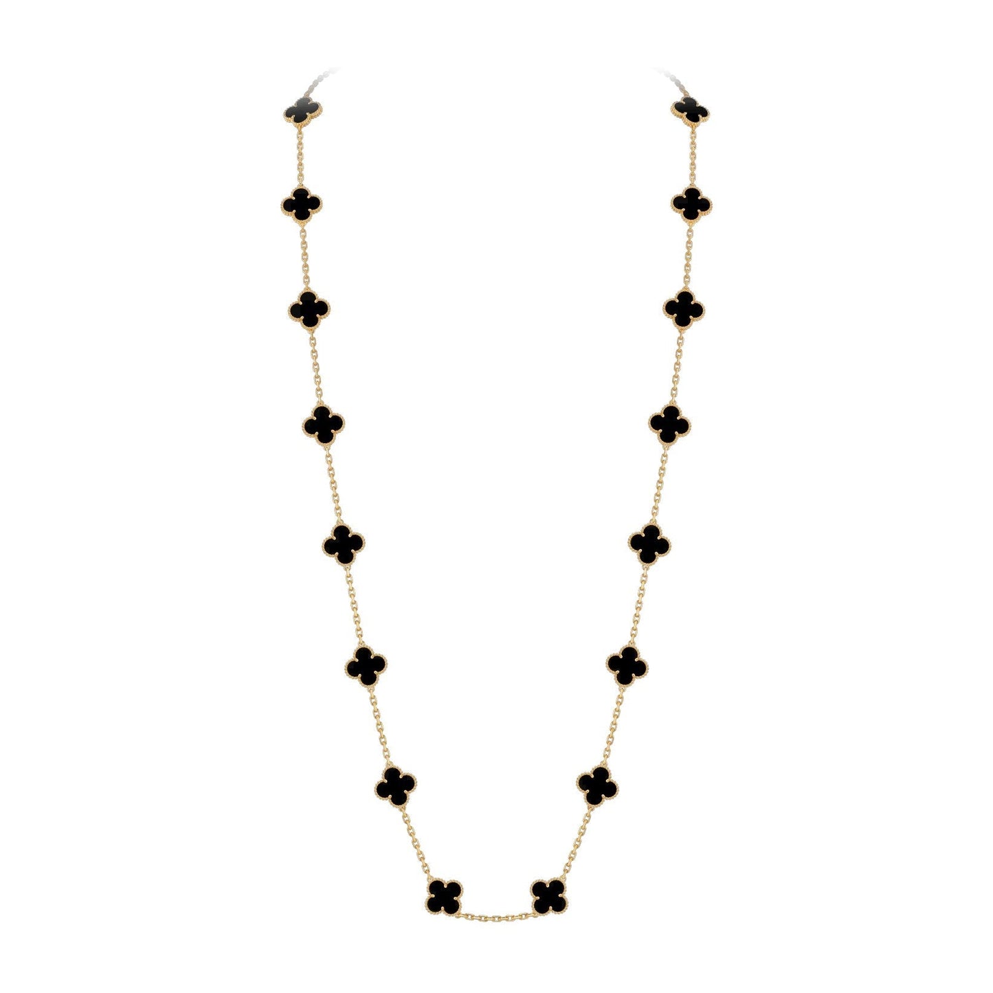[KELA]CLASSIC 20-MOTIF LUCKY CLOVER LONG NECKLACE GOLD COLLECTION