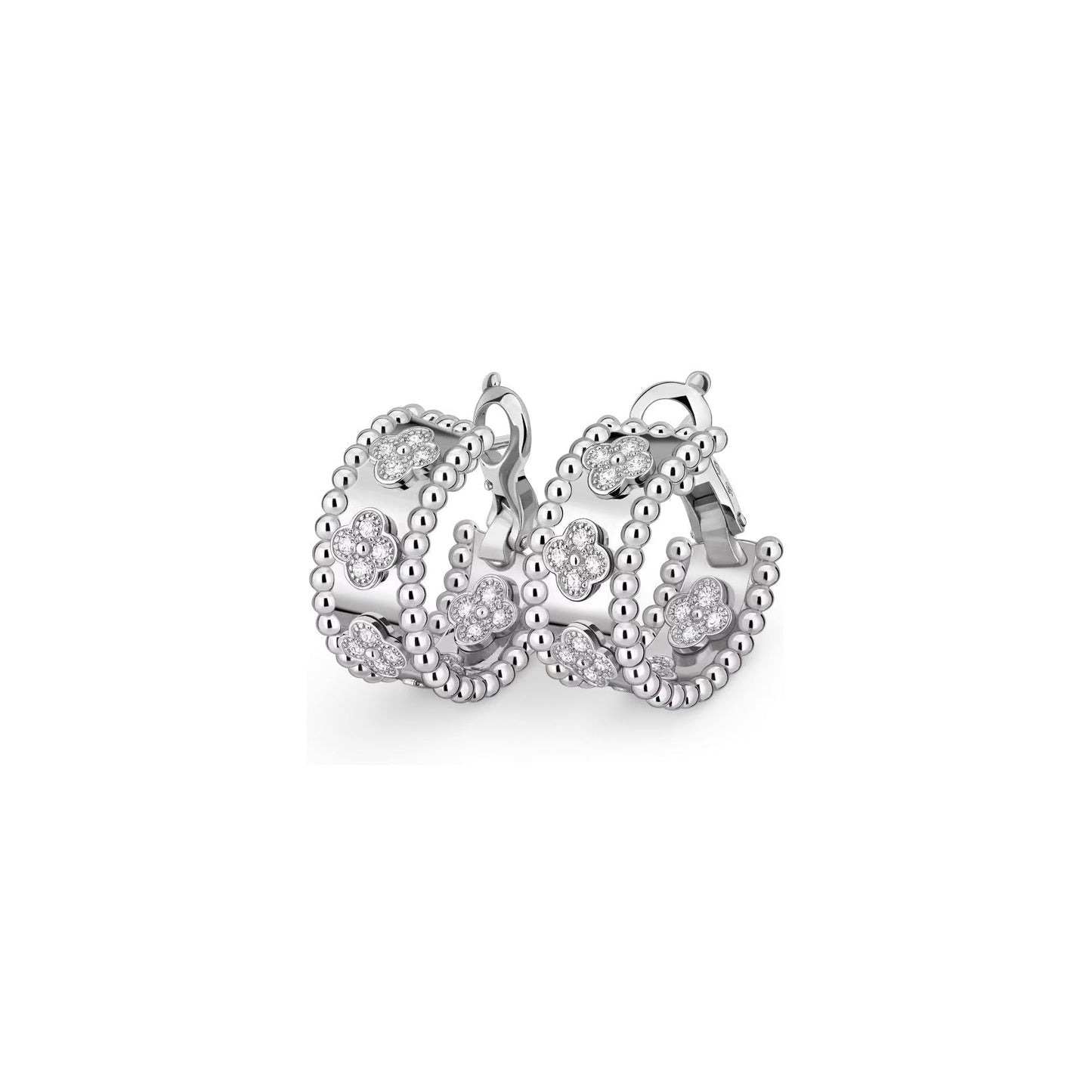 [KELA]KALEIDOSCOPE CLOVER HOOP EARRINGS
