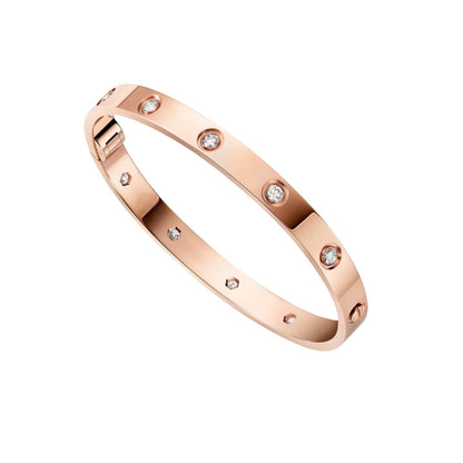 [KELA]CLASSIC 6.1MM LOVE SINGLE-SCREW CLOSURE BANGLE - 10-DIAMOND