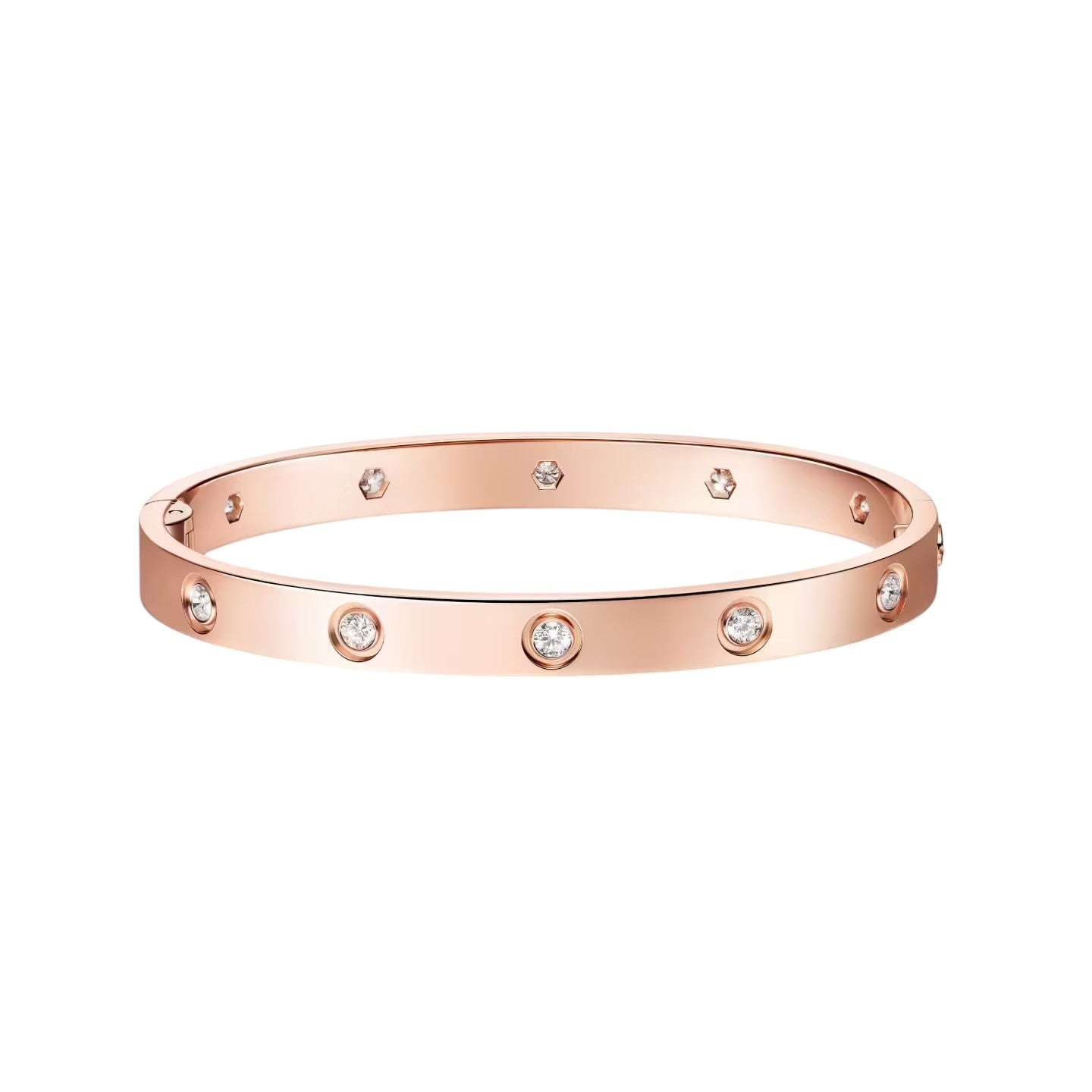 [KELA]CLASSIC 6.1MM LOVE SINGLE-SCREW CLOSURE BANGLE - 10-DIAMOND