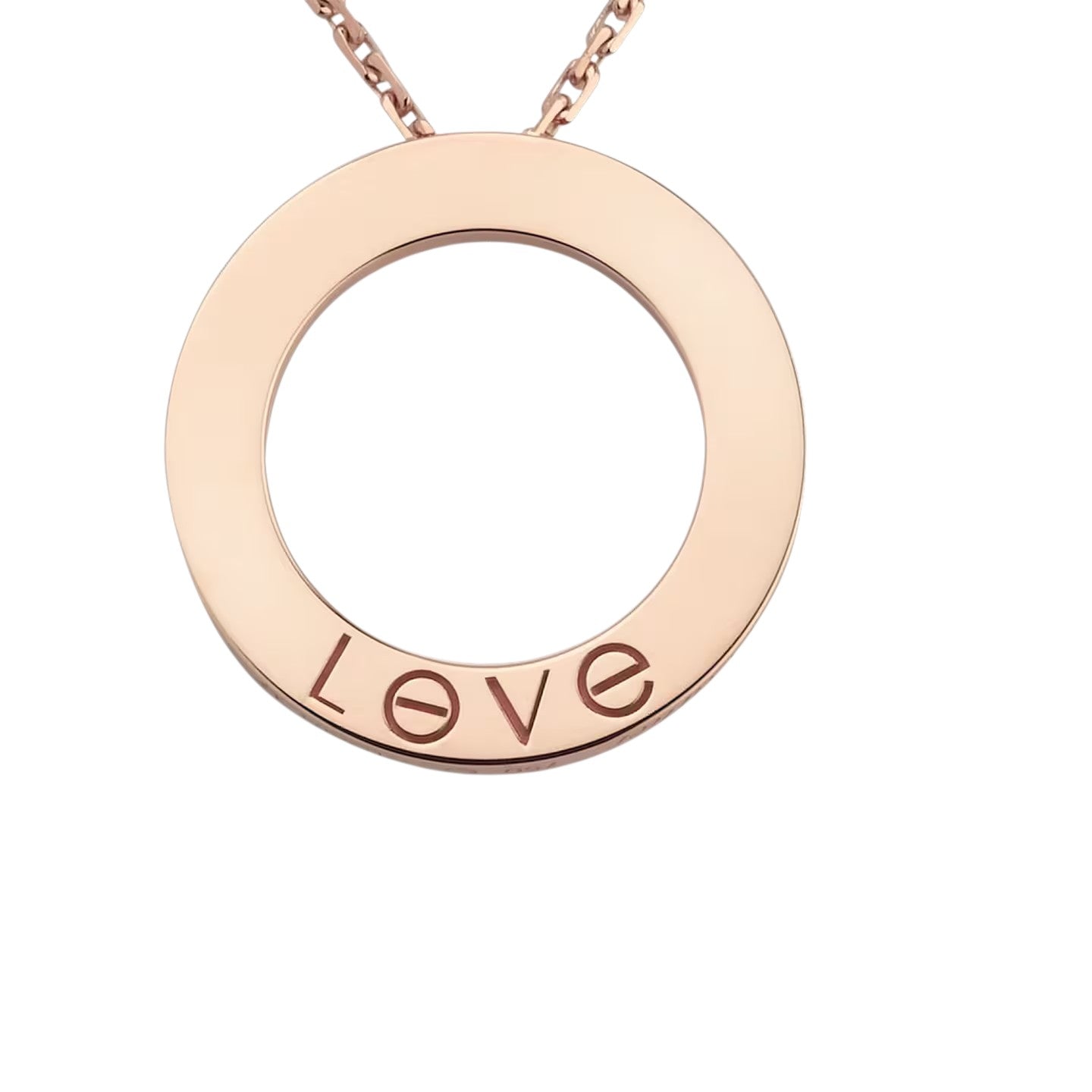 [KELA]LOVE LARGE CIRCULAR PENDANT 3-DIAMOND NECKLACE