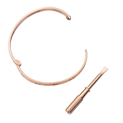 [KELA]CLASSIC 6.1MM LOVE SINGLE-SCREW CLOSURE BANGLE - 4-DIAMOND