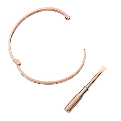 [KELA]CLASSIC 6.1MM LOVE SINGLE-SCREW CLOSURE BANGLE - 10-DIAMOND