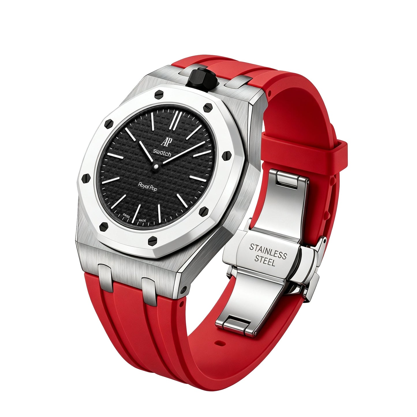 [KELA]Royal Oak Pop Exclusive Steel Case & Silicone Strap With Cradle